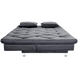 Sofá Cama 3 Lugares Multiuso Sued Premium:cinza - 4