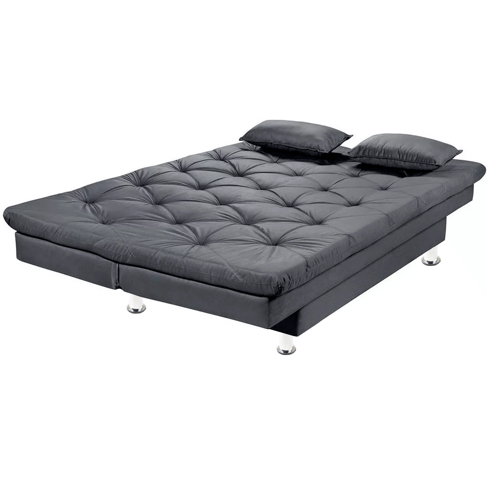 Sofá Cama 3 Lugares Multiuso Sued Premium:cinza - 3