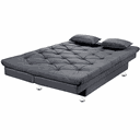 Ver imagem 3 de Sofá Cama 3 Lugares Multiuso Sued Premium:cinza