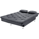 Ver imagem 3 de Sofá Cama 3 Lugares Multiuso Sued Premium:cinza