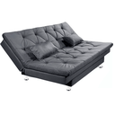 Ver imagem 2 de Sofá Cama 3 Lugares Multiuso Sued Premium:cinza
