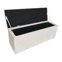 Ver imagem 6 de Kit Cabeceira e Calçadeira Baú Casal Queen 1,60m Londres Veludo Bege Dal Poz Estofados