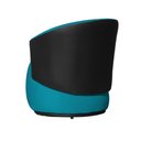 Ver imagem 4 de Poltrona Organica Beatriz Suede Azul Turquesa C/ Composê Corano Preto - Lm Decor