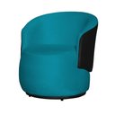 Ver imagem 2 de Poltrona Organica Beatriz Suede Azul Turquesa C/ Composê Corano Preto - Lm Decor