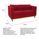 Ver imagem 6 de Sofá 2 Lugares Europa Suede Vermelho
