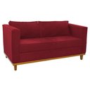 Ver imagem 1 de Sofá 2 Lugares Europa Suede Vermelho