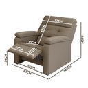 Ver imagem 5 de Poltrona do Papai Reclinável Marrom Taupe Suede Luanda Shop Jm