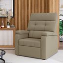 Ver imagem 1 de Poltrona do Papai Reclinável Marrom Taupe Suede Luanda Shop Jm