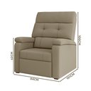 Ver imagem 2 de Poltrona do Papai Reclinável Marrom Taupe Suede Luanda Shop Jm