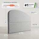 Ver imagem 4 de Cabeceira Cama Box Casal Colli 140cm Estofada Orgânica Moderna Chenille Bouclê Prata - Desk Design