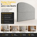 Ver imagem 5 de Cabeceira Cama Box Casal Colli 140cm Estofada Orgânica Moderna Chenille Bouclê Prata - Desk Design