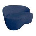 Ver imagem 2 de Kit Namoradeira + Poltrona Decorativa Beatriz Orgânica Veludo Azul Marinho