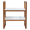 Ver imagem 5 de Sapateira/estante Baixa de Madeira Nina Cor Natural com Prateleira Branca
