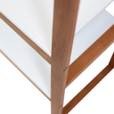 Ver imagem 4 de Sapateira/estante Baixa de Madeira Nina Cor Natural com Prateleira Branca