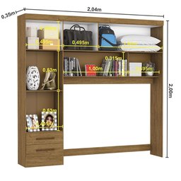 Guarda-roupa Modulado 5 Portas 2 Gavetas Carioca Móveis - 4