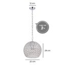 Ver imagem 2 de Pendente Cristal Ava 29x20cm Cromado Mantra Iluminação 2876 St1498