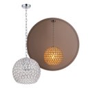 Ver imagem 1 de Pendente Cristal Ava 29x20cm Cromado Mantra Iluminação 2876 St1498