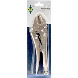 Alicate de Pressão Cromado Mordente Reto 250mm 10" Brasfort 8785 - 1