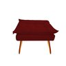 Kit 2 Poltronas + Puff Decorativo Opala Suede Marsala Pés Madeira Mz Decor - 4