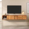 Rack Suspenso para Sala Tv 75 Madeira 2 Portas 175 Cm Freijó Simona - 5