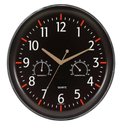 Ver imagem 1 de Relogio Analogico de Parede Vintage Termometo e Higrometeo Decorativo Preto Sala Escritorio