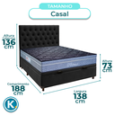 Ver imagem 3 de Conjunto Cama Box Bau Preto Casal + Colchão Molas Ensacadas Petrus Paropas + Cabeceira