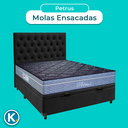 Ver imagem 4 de Conjunto Cama Box Bau Preto Casal + Colchão Molas Ensacadas Petrus Paropas + Cabeceira