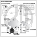 Ver imagem 6 de Kit 2 Acabamento para Registro de Chuveiro Quadrado Alavanca Dourado Brilhante Banheiro Padrão Docol