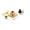 Ver imagem 4 de Kit 2 Acabamento para Registro de Chuveiro Quadrado Alavanca Dourado Brilhante Banheiro Padrão Docol