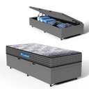 Ver imagem 1 de Cama Box Baú com Colchão de Espuma D60 Double Face Guarda Costas Comfort Force Probel Solteiro