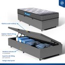 Ver imagem 4 de Cama Box Baú com Colchão de Espuma D60 Double Face Guarda Costas Comfort Force Probel Solteiro