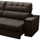 Ver imagem 6 de Sofá 3 Lugares Retrátil Reclinável Chaise Esquerdo 243cm Solin F04 Veludo Marrom Escuro - Lyam Decor