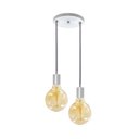 Ver imagem 1 de Pendente Soquete Duplo Alumínio Escovado P/ 2 Lâmpada E27 St1696