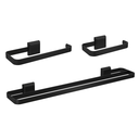 Ver imagem 1 de Kit Acessórios para Banheiros 3 Peças Lavabo Toalheiro Banho Duplo Preto Fosco