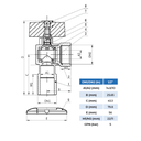 Ver imagem 5 de Válvula Esfera Angular 90° Gás M X F 1/2x1/2 Rosca Longa Brv