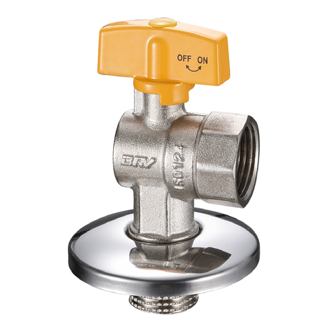 Válvula Esfera Angular 90° Gás M X F 1/2x1/2 Rosca Longa Brv