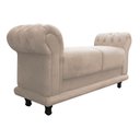 Ver imagem 3 de Kit 2 Recamier Barcelona Namoradeira Suede Bege D'Rossi