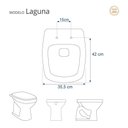 Ver imagem 3 de Assento Sanitário Soft Close Laguna Cinza Prata para Vaso Hervy