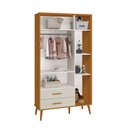 Ver imagem 6 de Comoda Sapateira e Guarda Roupa Isis Pés Retrô 3 Portas 2 Gavetas Areia Fosco/ Savana Fosco - Reller