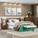 Ver imagem 4 de Cabeceira Extensível Rustic com 2 Criados Madesa
