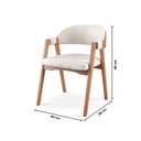Ver imagem 5 de Conjunto Sala de Jantar Mesa Cone Amadeirada 120cm + 4 Cadeiras Gaia