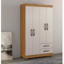 Ver imagem 2 de Guarda-Roupa 4 Portas NT 5005 Freijó com Off White - Notável