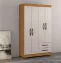 Ver imagem 2 de Guarda-Roupa 4 Portas NT 5005 Freijó com Off White - Notável