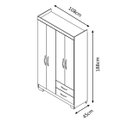 Ver imagem 6 de Guarda-Roupa 4 Portas NT 5005 Freijó com Off White - Notável