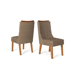 Conjunto 2 Cadeiras Estofadas Amélia Carvalho Europeu DJ Móveis - 1