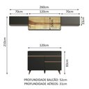 Ver imagem 3 de Cozinha Compacta Reims com Armário e Balcão Preto Madesa