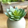 Kit 10 suculentas artificiais para jardim artificial em silicone - 5