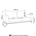 Ver imagem 4 de Sofá 2 Lugares 160cm Living Sala de Estar Kayrós D05 Sintético Whisky - Mpozenato