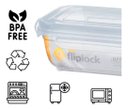 Ver imagem 7 de Pote Fliplock em Plástico Transparente 1800 Ml Rischioto