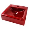 Cuba de Apoio com Pia Quadrada (Vermelha Perolizada) - 1